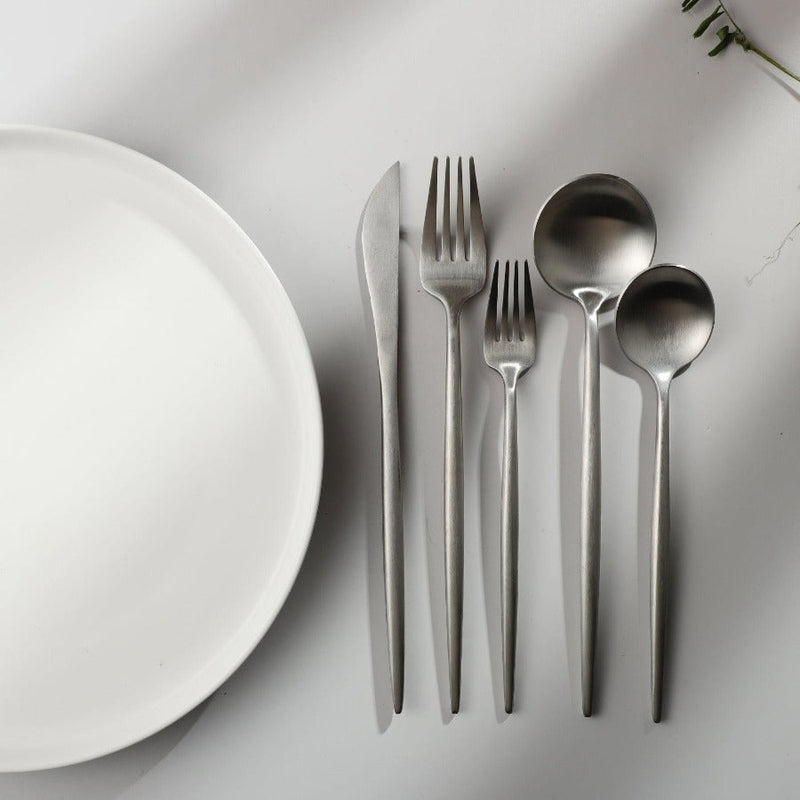 Edelstahl Besteck Set Modern Einfach Elegant