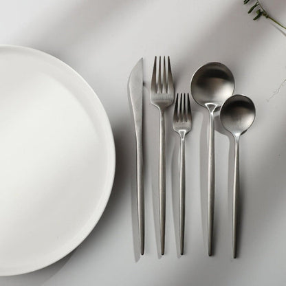 Edelstahl Besteck Set Modern Einfach Elegant