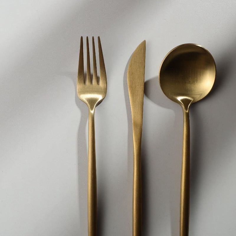 Edelstahl Besteck Set Modern Einfach Elegant