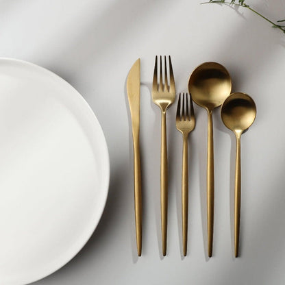 Edelstahl Besteck Set Modern Einfach Elegant