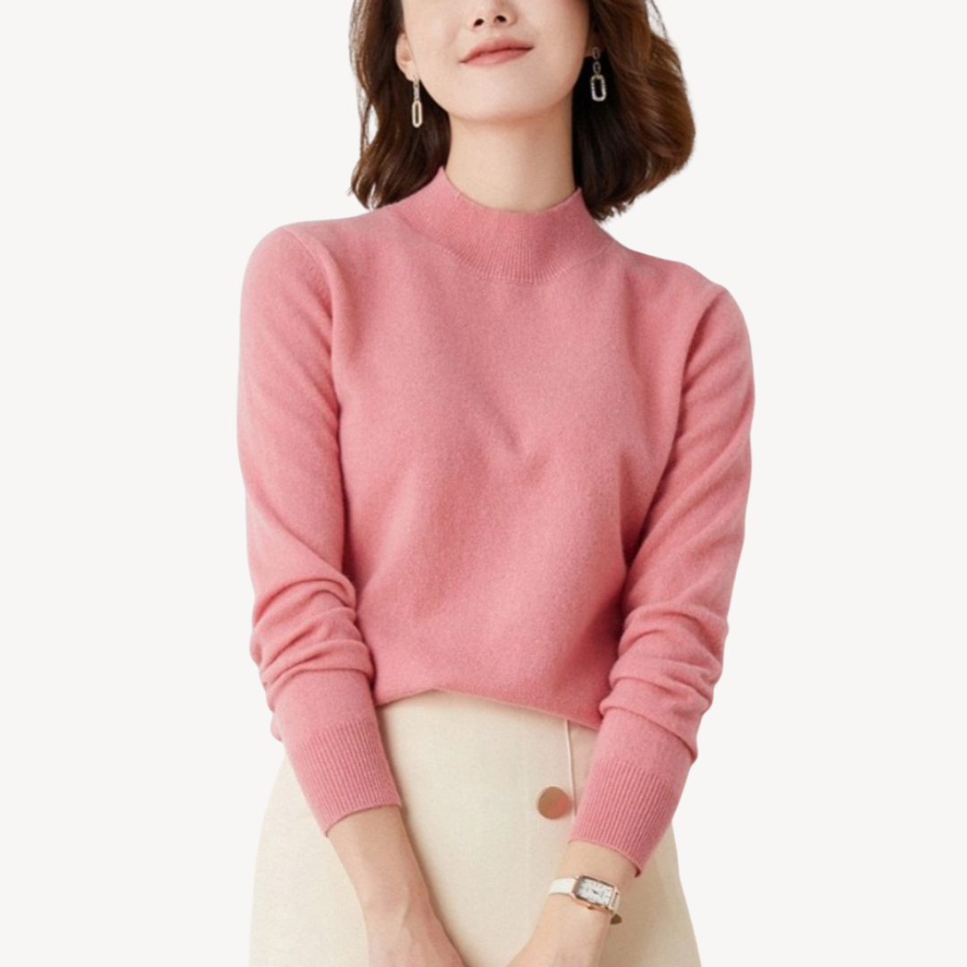 Mock Neck Kaschmirpullover Damen | Loravelle 1