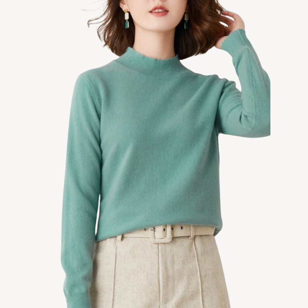 Mock Neck Kaschmirpullover Damen | Loravelle 2