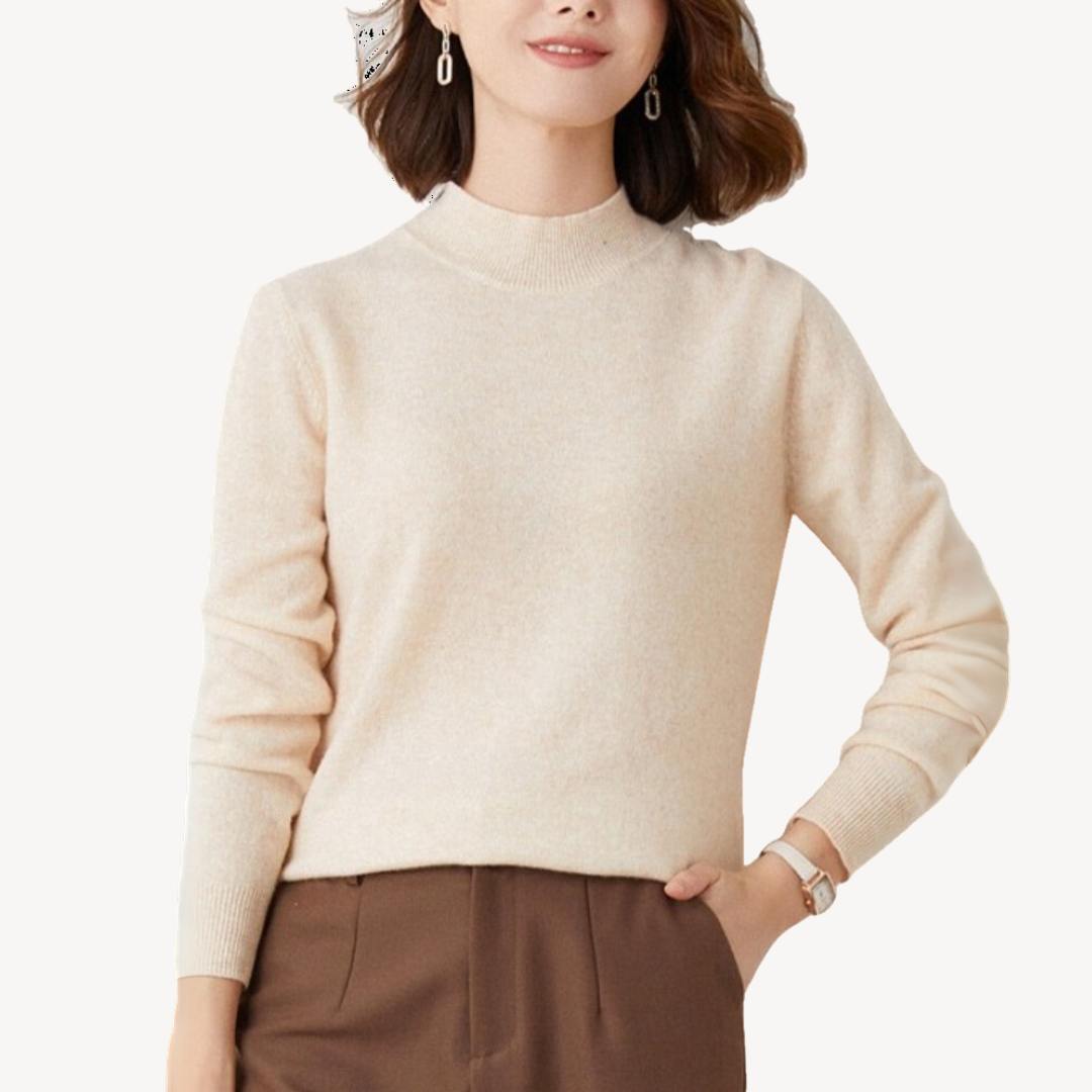 Mock Neck Kaschmirpullover Damen | Loravelle 3