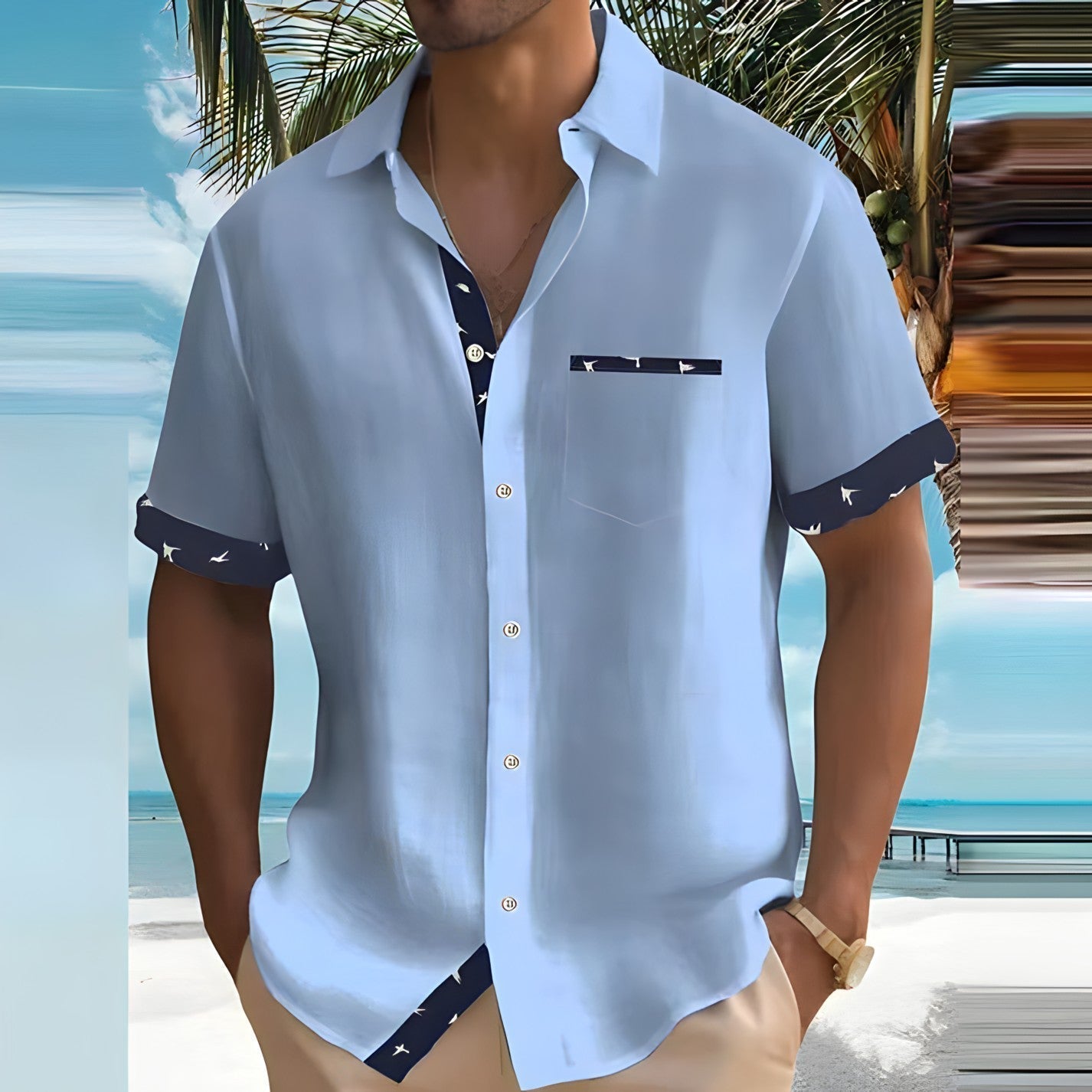 Sommerliches Herren-Freizeithemd - Ren
