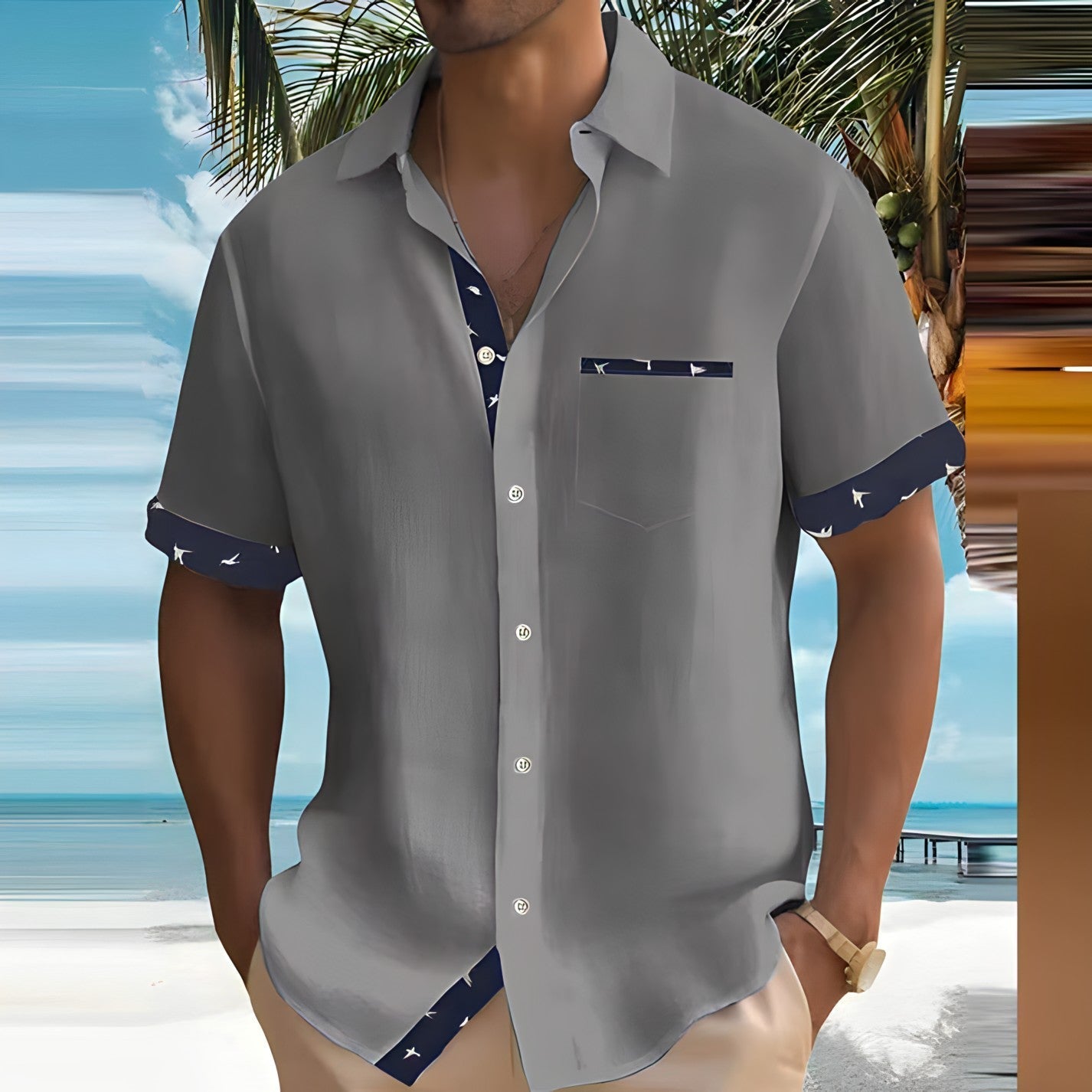 Sommerliches Herren-Freizeithemd - Ren