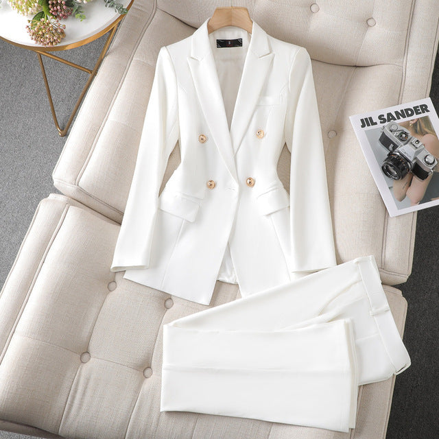 Stylisches Jacken Hosen Set Damen Modern
