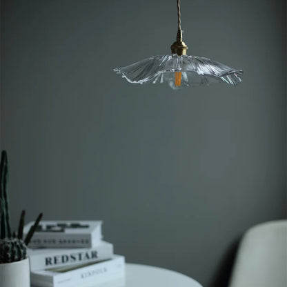 Elegante Glas Pendelleuchte Blumen Design Modern