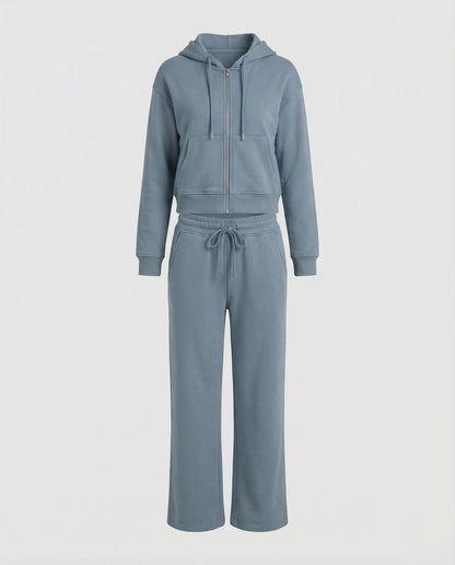 Damen Sportanzug Set Zweiteiler Jacke Hose Modern Sportlich