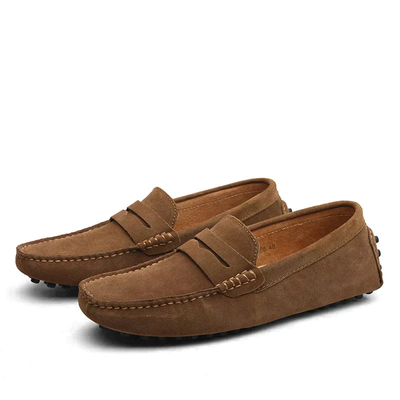 Bequeme Herren Mokassins Wildleder Slipper - BerlinGlamour