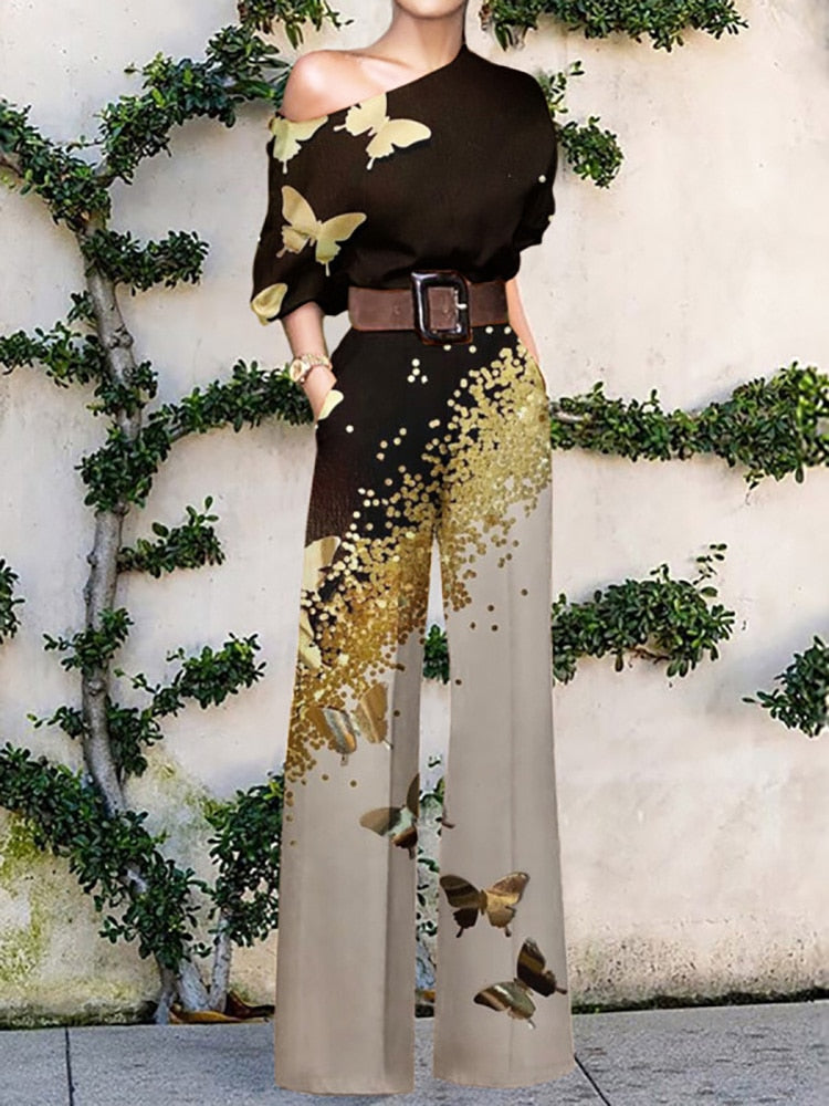 Trägerloser Jumpsuit Blumenmuster Sommerkleid Frauen