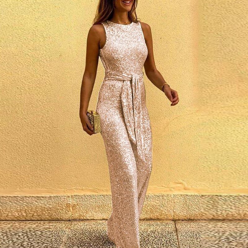 Jumpsuit mit Pailletten Elegant Damen Party
