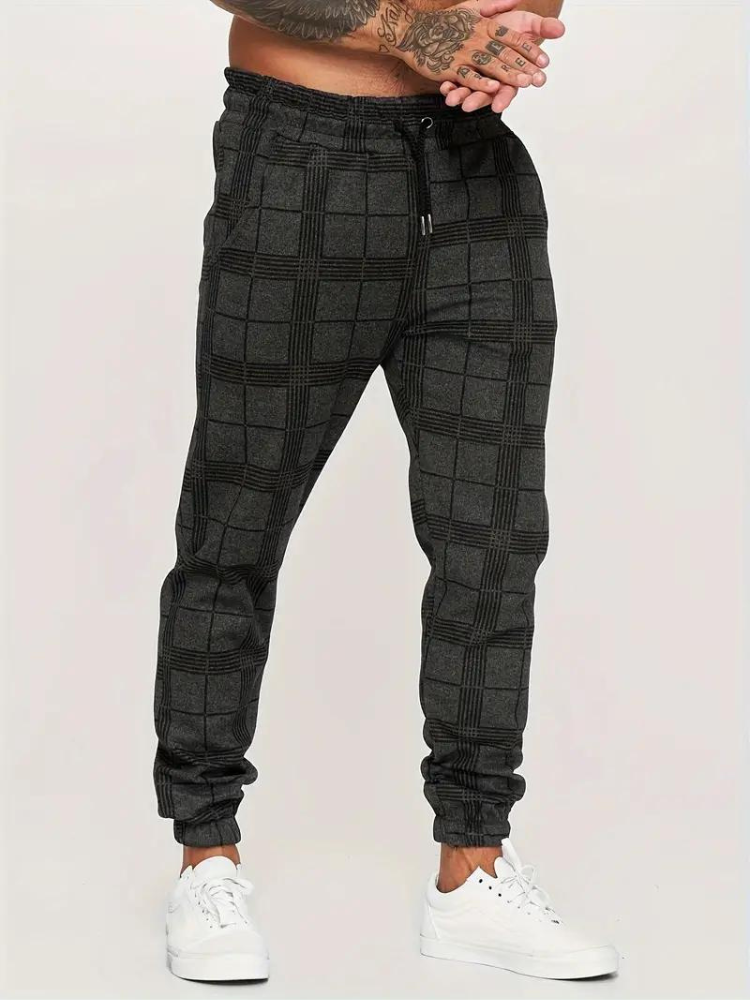 Morgan Jogger | Elastische karierte Sweatpants für Männer-Chaps Herrenmode