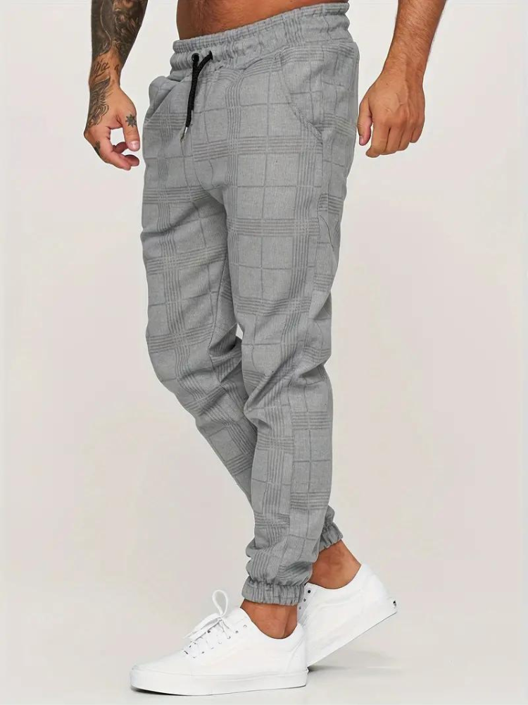 Morgan Jogger | Elastische karierte Sweatpants für Männer-Chaps Herrenmode