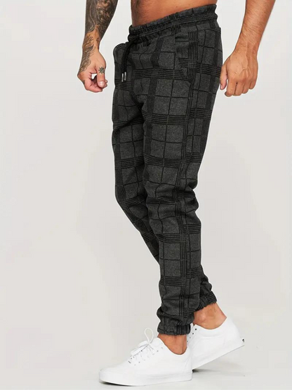 Morgan Jogger | Elastische karierte Sweatpants für Männer-Chaps Herrenmode