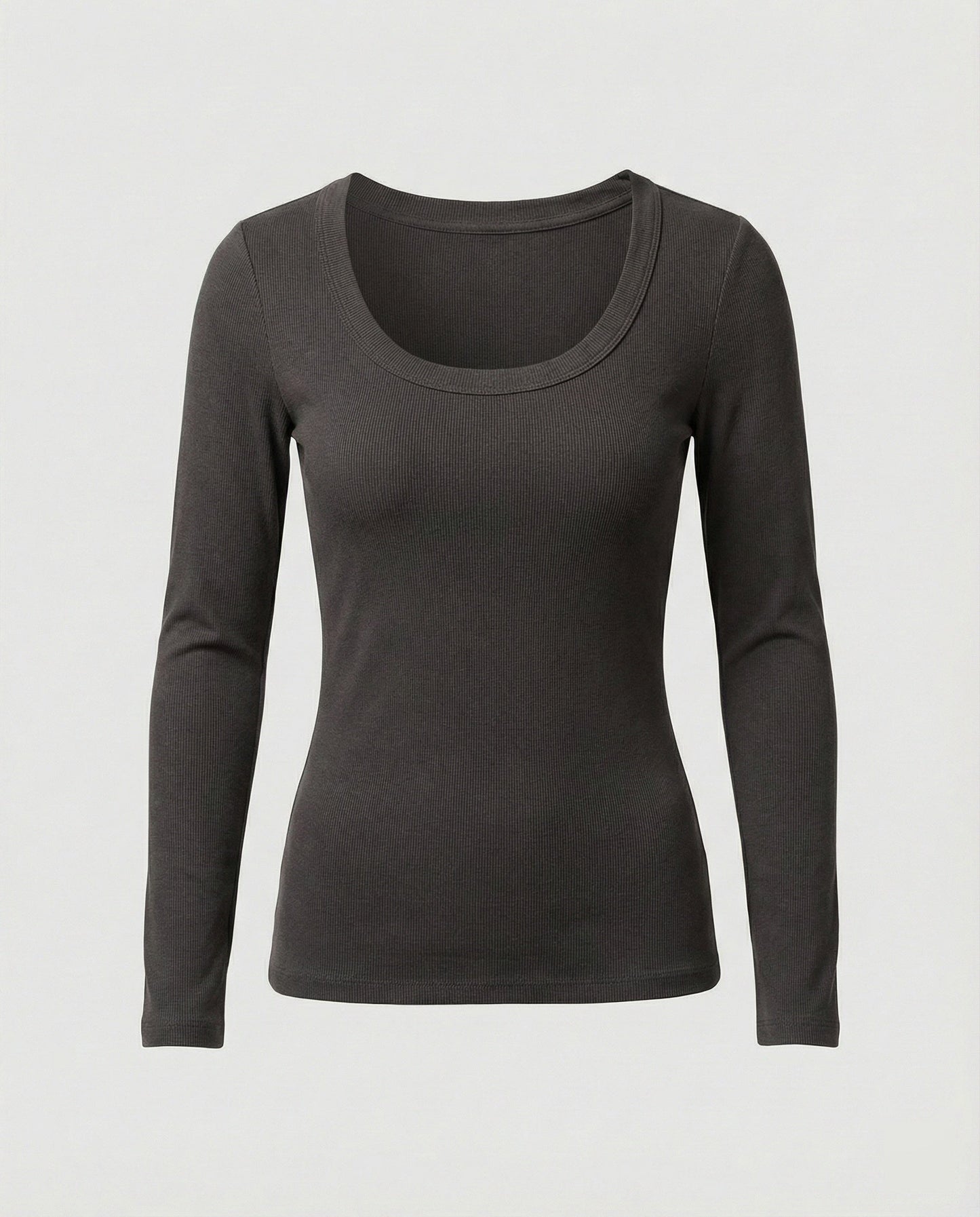 Damen Langarmshirt Weich Elastisch Rundhals Komfort Oberteil
