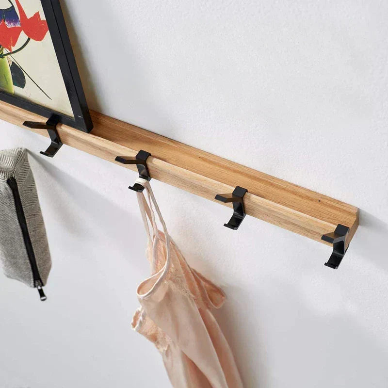 Wandgarderobe Modern Platzsparend Doppelhaken Holz