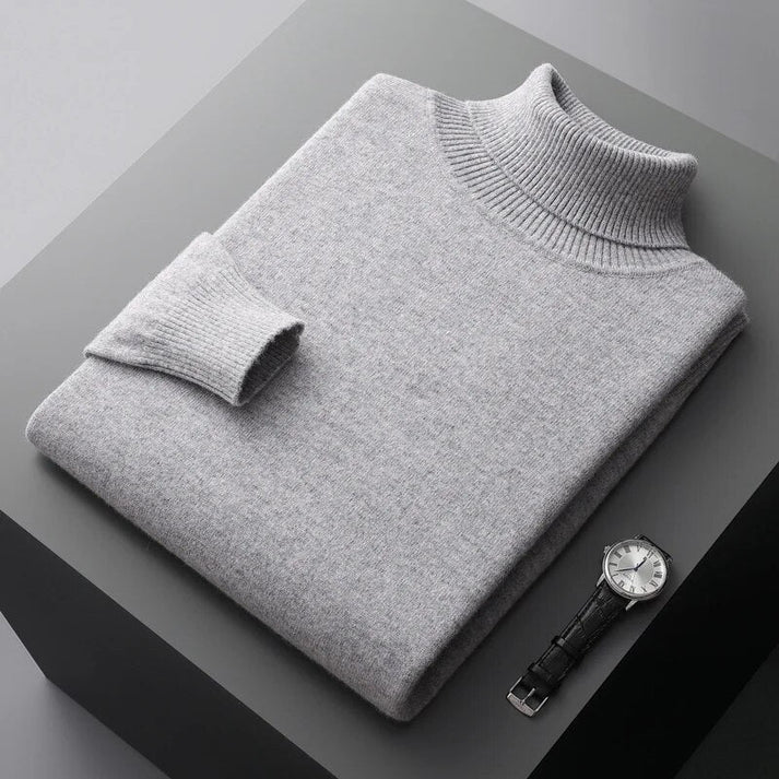 Herren Kaschmirpullover Rollkragen Warm Hochwertig