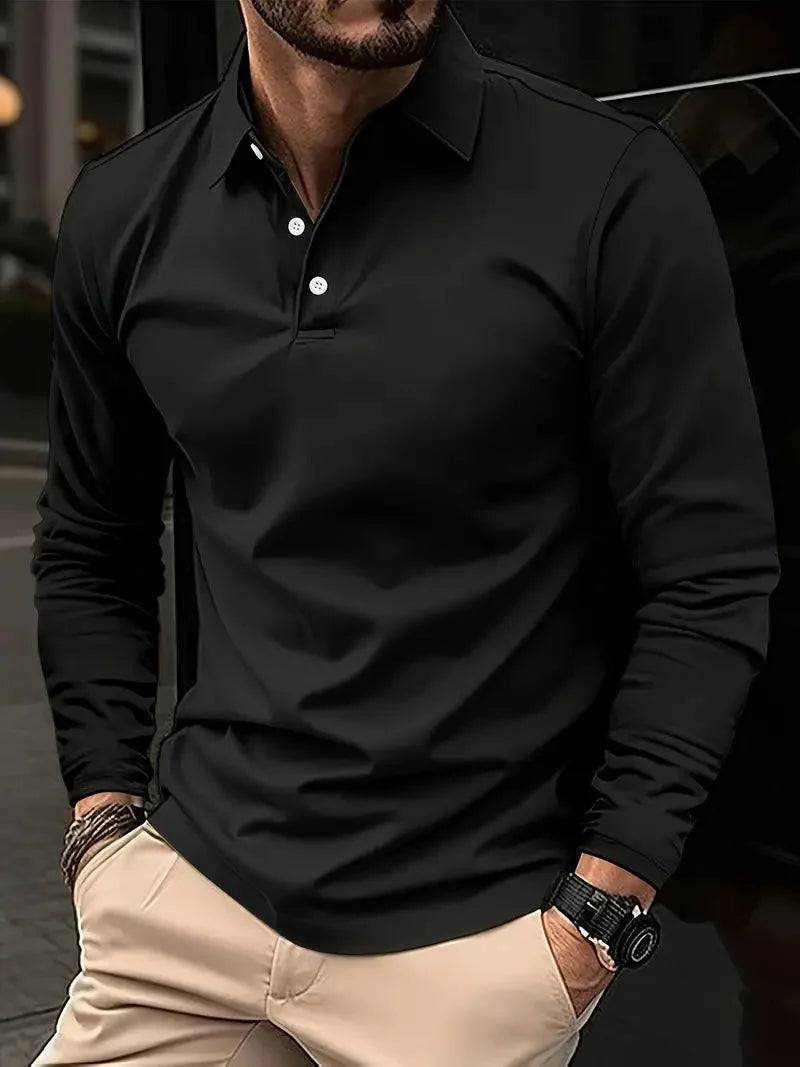 Männer Pulli Modern Lässig Revers Hemd - BerlinGlamour