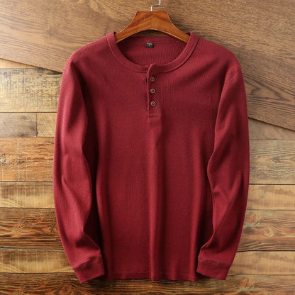 Herren Langarmshirt Klassisch Baumwolle Modern