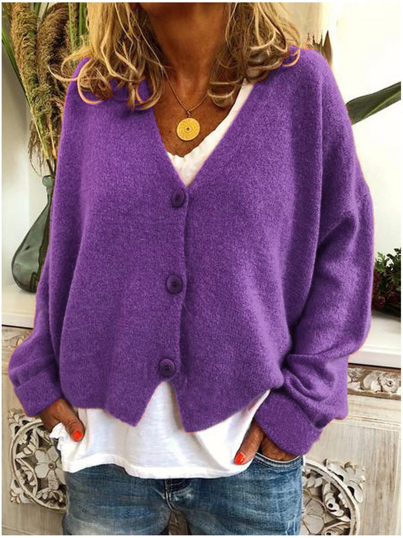 Chic Damen Strickjacke Langärmlig Modern