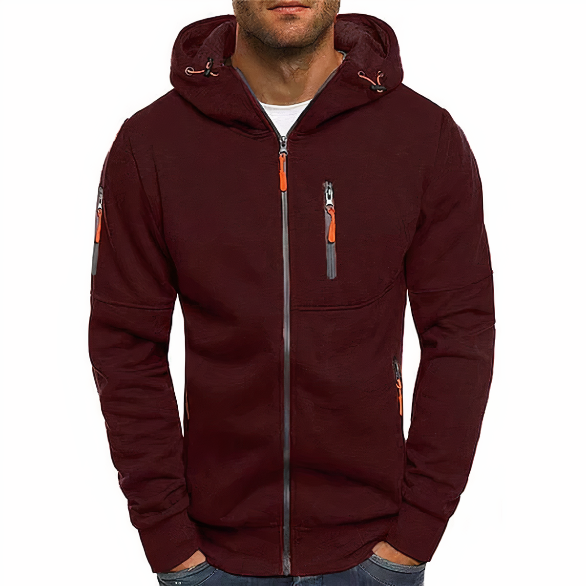 Nathan-Kapuzenpullover mit Reißverschluss