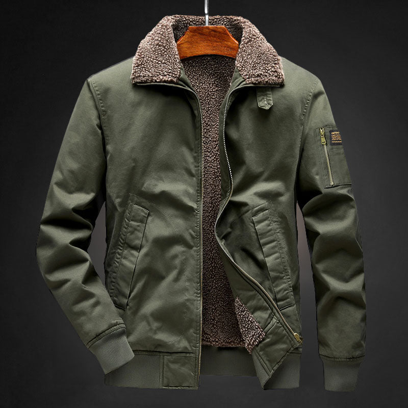 Herren Fleecejacke Warm Gefüttert Winterjacke