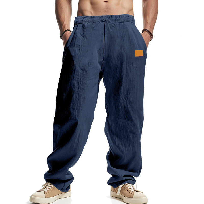 Bequeme Herrenhose aus Leinenbaumwolle Elastisch