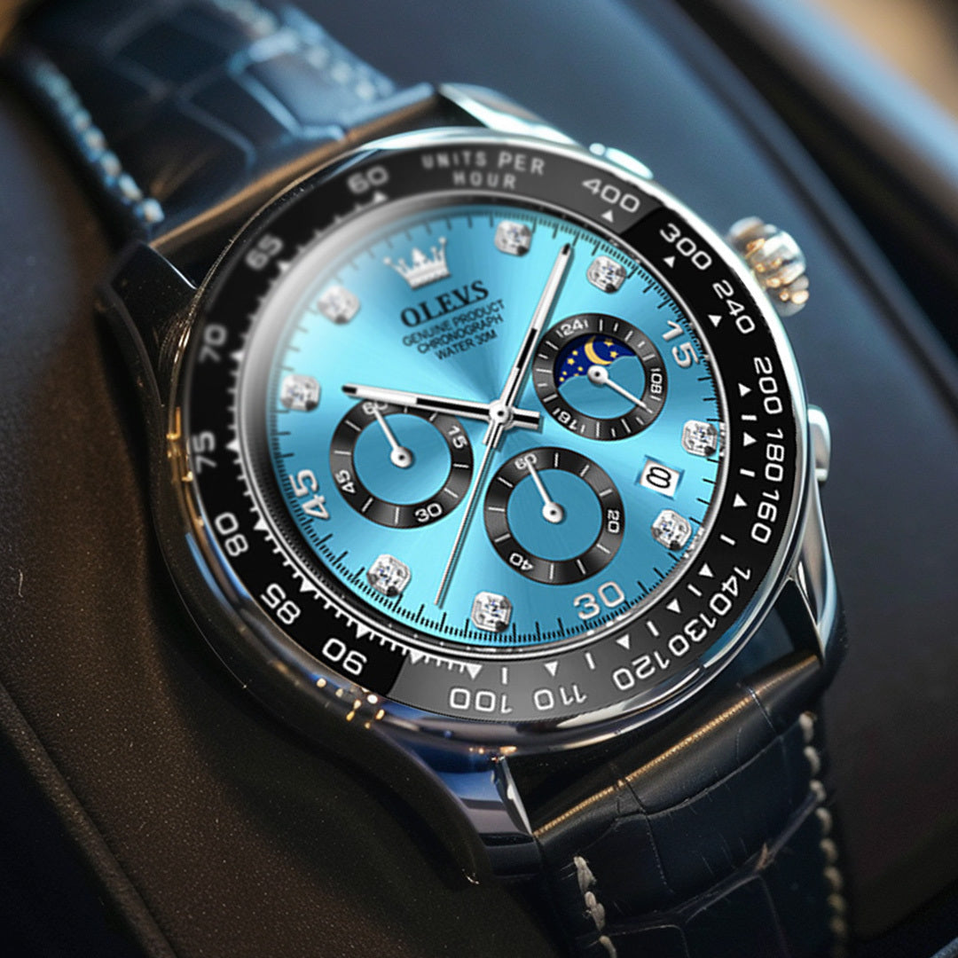 Herren Armbanduhr Edelstahl Elegante Analog