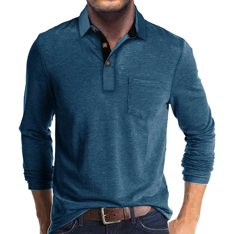 Herren Langarmhemd Klassisch Slim Fit