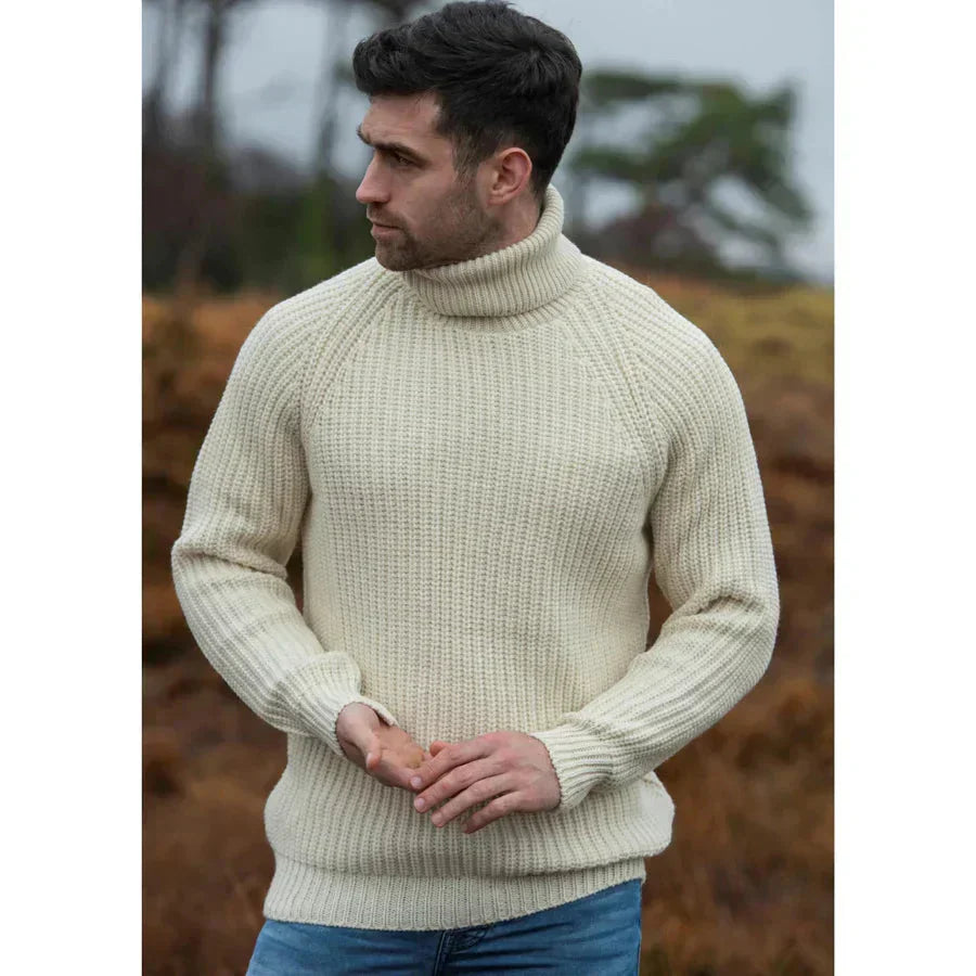 Herren Pullover Warm Kragen Hoch - BerlinGlamour