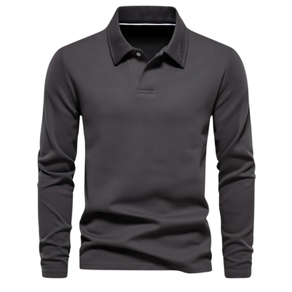 Herren Poloshirt Langarm Klassisch Stylish