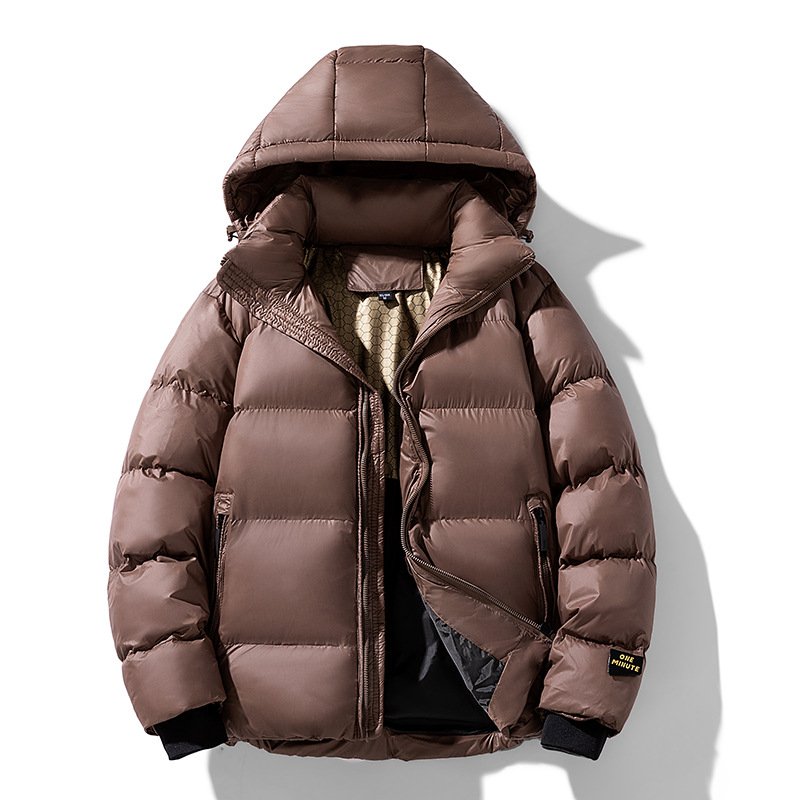 Herren Steppjacke Warm mit Kapuze Isoliert