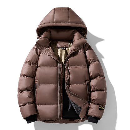 Herren Steppjacke Warm mit Kapuze Isoliert