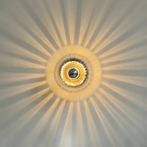 Moderne Glas Wandleuchte Wandlampe Strahlen Effekt