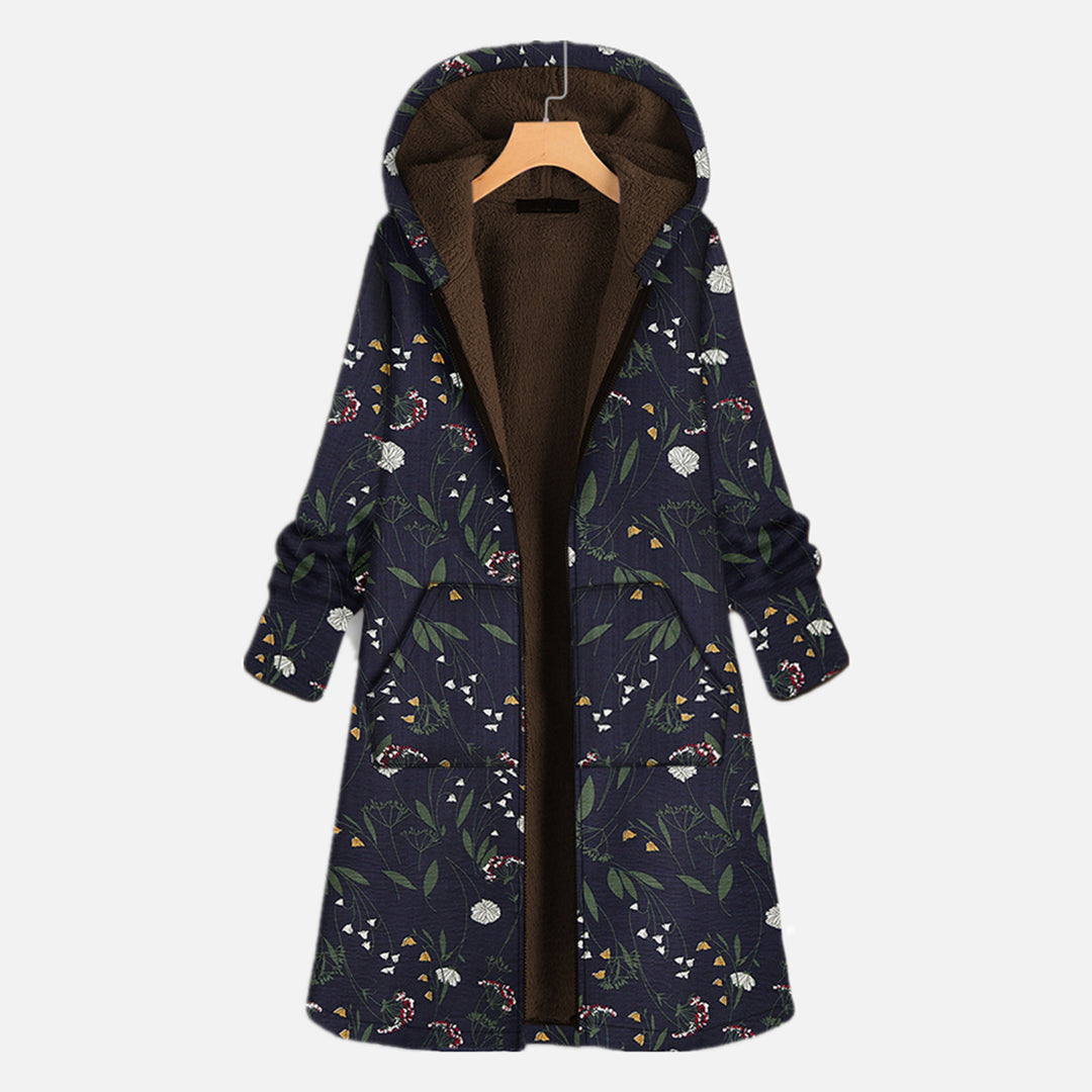 Damen Kapuzenjacke Klassisch Elegant Schwarz
