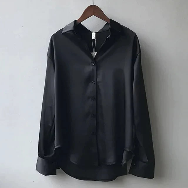 Elegante Damen Bluse Klassisch Mit Knöpfen
