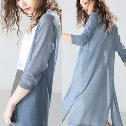 Langer Cardigan Leicht Damen Modisch