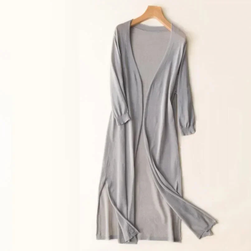 Langer Cardigan Leicht Damen Modisch - BerlinGlamour
