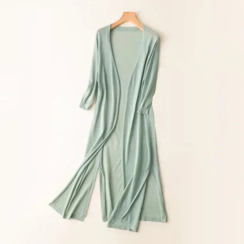 Langer Cardigan Leicht Damen Modisch