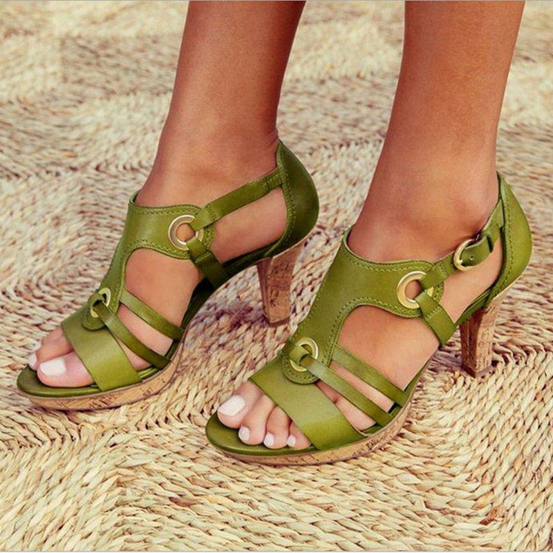 Bohemian Sandalen mit PU-Leder Optik