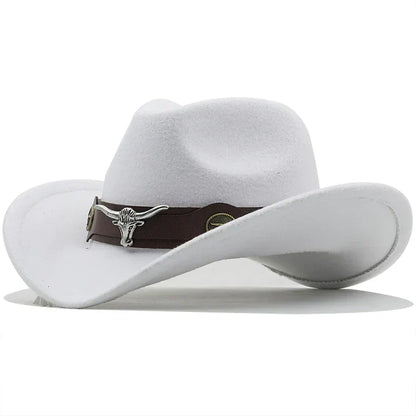 Western Filzhut Stier Schnalle Herren Hut