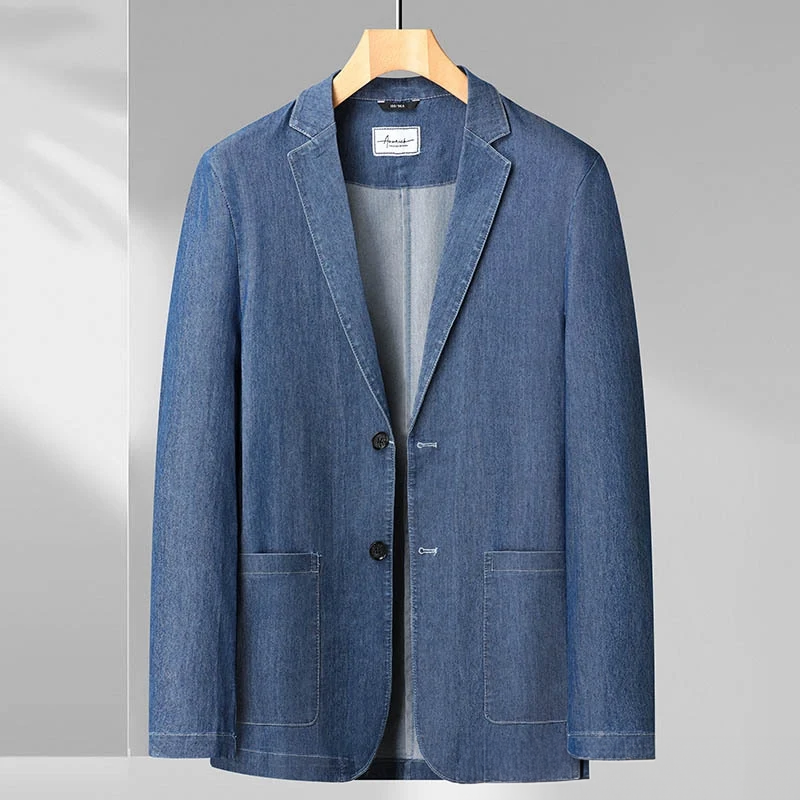 Herren Blazer Denim Modern Slim Fit - BerlinGlamour