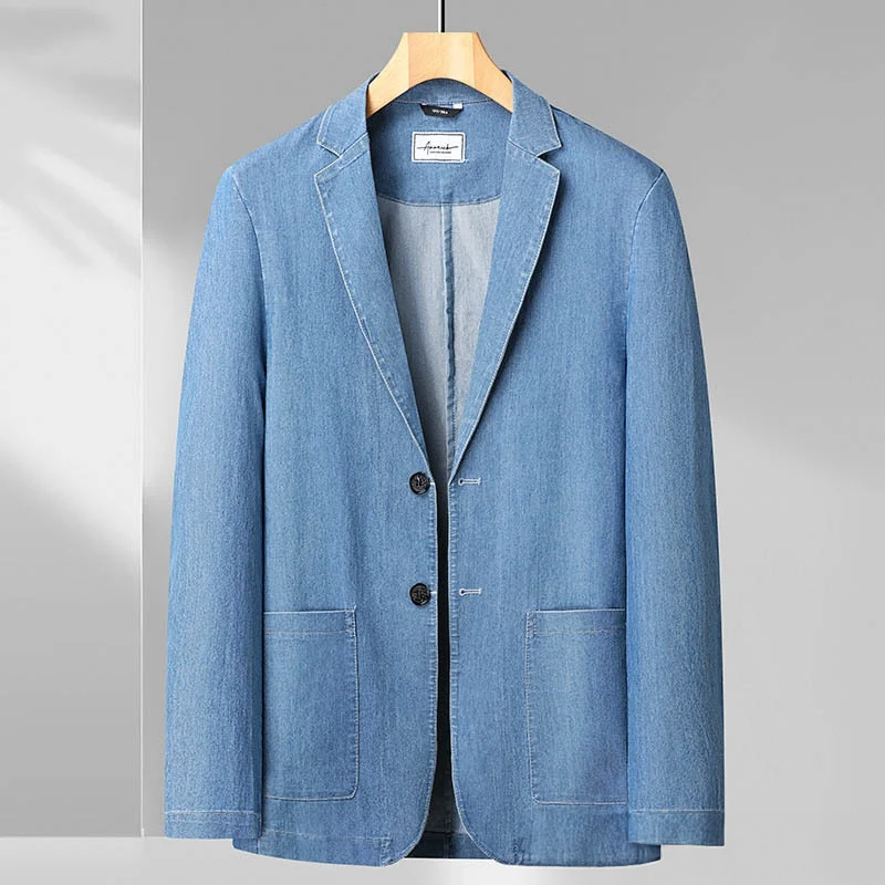 Herren Blazer Denim Modern Slim Fit