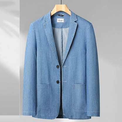 Herren Blazer Denim Modern Slim Fit