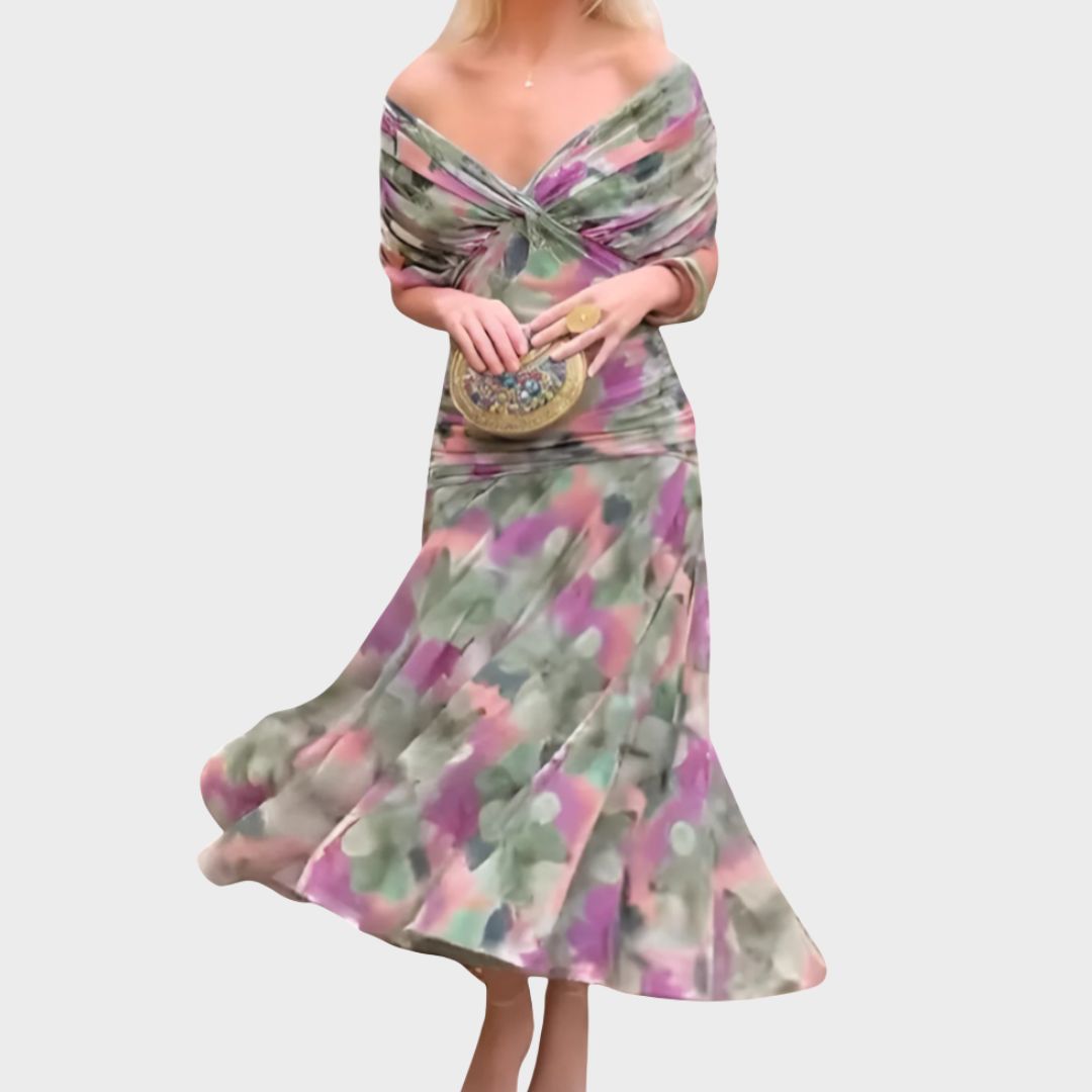 Elegante Off-Shoulder-Kleid Damen Abendrobe - BerlinGlamour