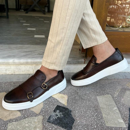 Bequeme Herren Leder Loafers Slip-On Schuhe