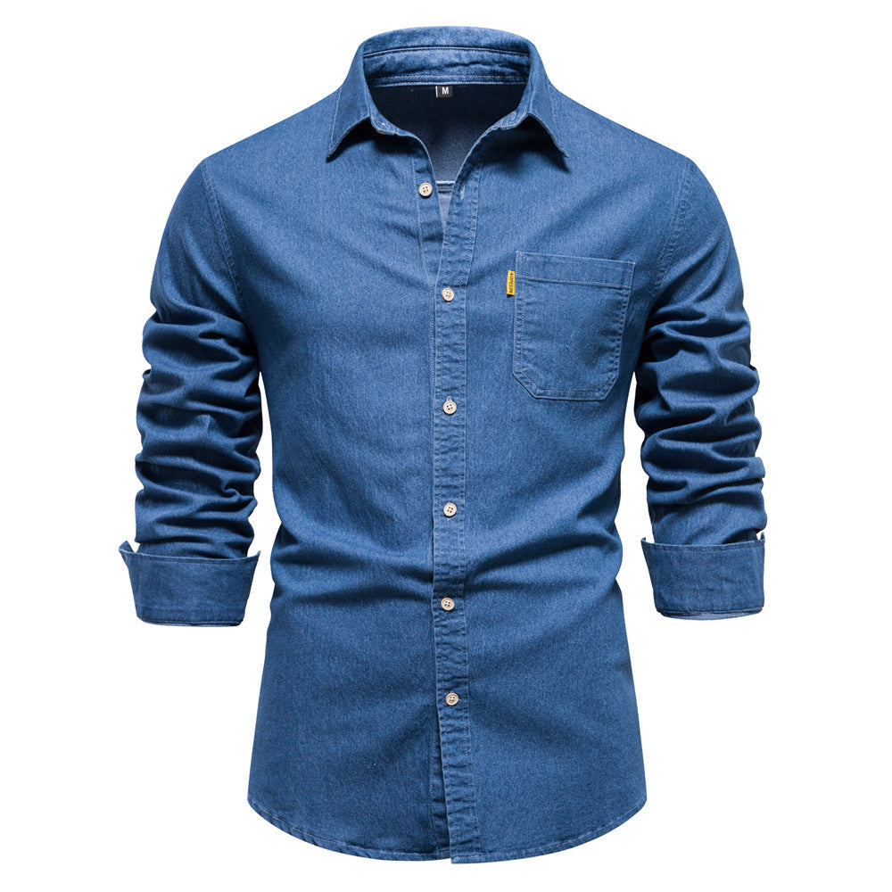 Isak Denim Hemd Blau Slimfit - BerlinGlamour