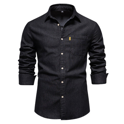 Isak Denim Hemd Blau Slimfit