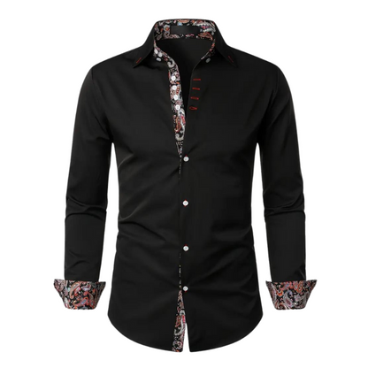 Night Breeze Party-Bluse-Schwarz-S-Chaps Herrenmode