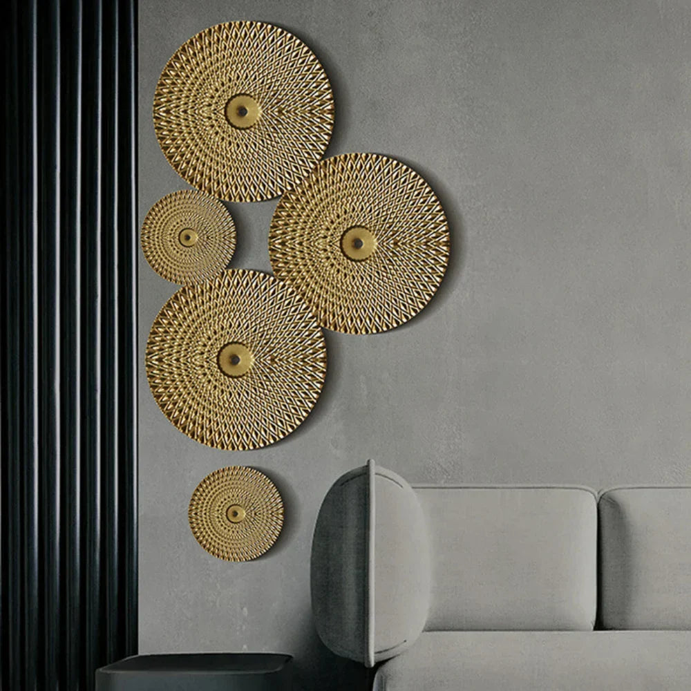 Nordischer Wandbehang Gold Dekor Modern
